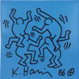 Untitled by Keith Haring, 1986, felt tip pen on paper, sold Mar 2024