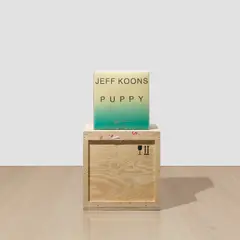 Subodh Gupta, Jeff the Koons (1), 2009, painted aluminum and wooden crate