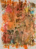 Dan Colen, To be titled, 2012, M&M's on paper