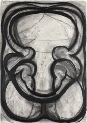 Terry Winters, Untitled, 1991, charcoal on paper