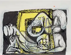 Gerasimos Floratos, Untitled, 2016, marker, crayon, pen and correction fluid on paper