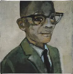 Noah Davis, Untitled (Boy with Glasses), 2010, oil on canvas