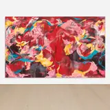 Michaela Yearwood-Dan, Freedom don't come for free, 2021, acrylic, oil, gold leaf and Swarovski crystals on canvas, diptych