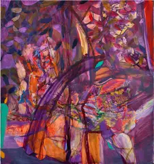 The Pour by Jadé Fadojutimi, 2022, acrylic, oil and oil bar on canvas, sold May 2024