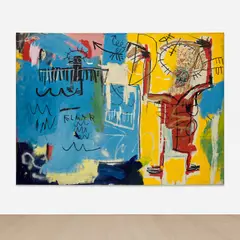 Jean-Michel Basquiat, Untitled (ELMAR), 1982, acrylic, oilstick, spray paint and Xerox collage on canvas