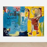 Jean-Michel Basquiat, Untitled (ELMAR), 1982, acrylic, oilstick, spray paint and Xerox collage on canvas