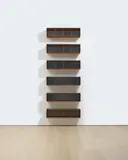 Donald Judd, Untitled, 1994, Cor-ten steel and black Plexiglas, in 6 parts