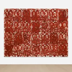 Rashid Johnson, Anxious Red Painting September 24th, 2020, oil on linen