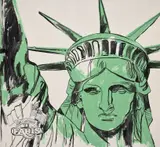 Statue of Liberty by Andy Warhol, 1986, synthetic polymer paint and silkscreen ink on canvas, sold May 2024
