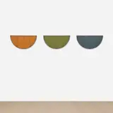 Robert Mangold, Three works: (i) 1/2 W Series (Orange) ; (ii) 1/2 V Series (Green) ; (iii) 1/2 X Series (Blue)