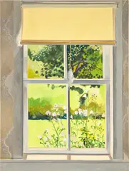 Lois Dodd, Wild Geraniums, 1974, acrylic on canvas