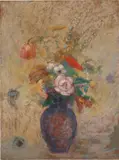Odilon Redon, Fleurs dans un vase, pastel on paper
