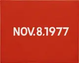 On Kawara, NOV. 8, 1977 (from Today Series, no. 23), liquitex on canvas with newspaper clipping in artist's box
