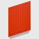 Donald Judd, Untitled, 1968, light cadmium red oil on wood