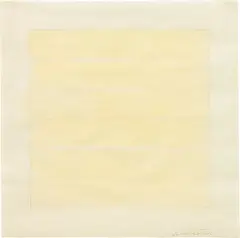 Untitled by Agnes Martin, 1978, watercolor, ink and pencil on rice paper, offered May 2024