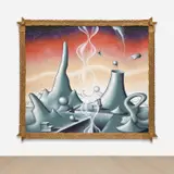 Kenny Scharf, BEYOND, 1999, oil on canvas, in artist's frame
