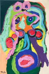 Bride by Karel Appel, 1969, oil on canvas, sold May 2024