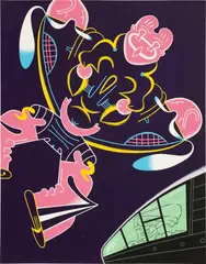 Karl Wirsum, Ahh! Macy's Grazed, 1976, acrylic on canvas