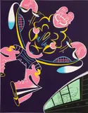 Karl Wirsum, Ahh! Macy's Grazed, 1976, acrylic on canvas