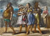 Reginald Marsh, Coney Island (double-sided), 1946, mixed media on paper, double-sided