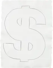 Dollar Sign by Andy Warhol, 1981, graphite on HMP paper, offered May 2024