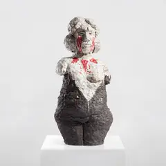 Raven Halfmoon, OKLA HOMMA OHOYO, 2020, stoneware and glaze
