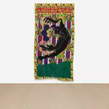 Basil Kincaid, Formulation of Worlds, Selves and Bodies, 2020–2022, quilt hand-woven Ghanian kente, wax block print cotton fabric, donated clothes, clothes from the artist, Ghanian embroidered fabrics, embroidery and wool