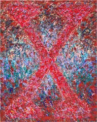 Vaughn Spann, Gambit, 2020, mixed media on wood panel