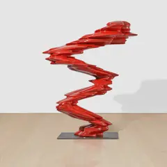 Tony Cragg, Red Figure, 2014, lacquered wood