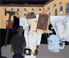 My Grandmother was an Usher by Jammie Holmes, 2020, acrylic and oil pastel on canvas, offered May 2024