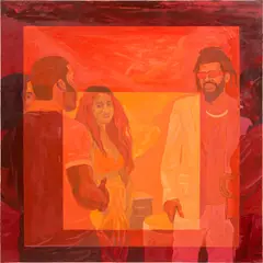 Dominic Chambers, After Albers (LA Sunset), 2020, oil on linen