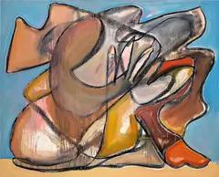 Austyn Weiner, The Bathers, 2021, oil and charcoal on canvas
