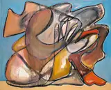 Austyn Weiner, The Bathers, 2021, oil and charcoal on canvas