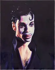 Sam McKinniss, Prince (Under the Cherry Moon), 2016, oil and acrylic on canvas