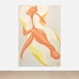 Ivy Haldeman, Full Figure, Finger to Eye, Hand on Opposite Thigh, Foot Behind Bottom, 2021, acrylic on canvas