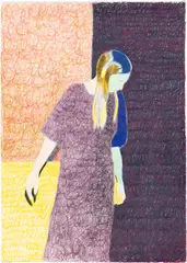 Anthony Cudahy, Dress, 2021, colored pencil on paper