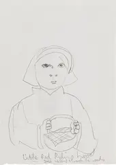 Little Red Riding Hood (double-sided) by Marlene Dumas, 1989, ink on paper, offered May 2024