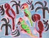 Katherine Bernhardt, The Gallery Inn, 2015, acrylic and spray paint on canvas