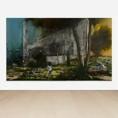 Nigel Cooke, I Am Time, 2009, oil on linen, backed with sail cloth