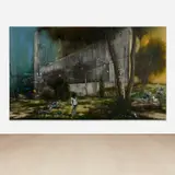Nigel Cooke, I Am Time, 2009, oil on linen, backed with sail cloth