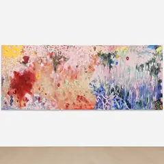 Daisy Parris, I'd Rather Get No Sleep Next To You Than Sleep Alone, 2022, oil and acrylic on canvas, in 3 parts