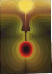Squirt by Loie Hollowell, 2015, oil on linen over panel, sold Sep 2024