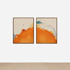 Violeta Maya, De donde vengo I y II, 2023, pigments and acrylic on canvas, in artist's frames, in 2 parts