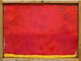 Alvaro Barrington, Untitled (Banana 2), 2019-2020, mixed media on banana paper, in artist's frame