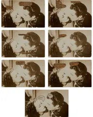 Untitled (Camille series) by Andy Warhol, 1952, seven photographic postcards with collaged text, offered Sep 2024