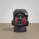 Raven Halfmoon, Two Sides To Every Story and Historic Glory, 2020, stoneware and glaze
