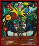 Daniel Gibson, Vase, 2020, oil on linen, in artist's frame