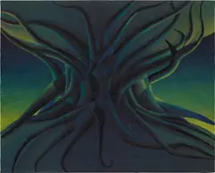 Asthma by Alicia Adamerovich, 2020-2021, oil on linen on panel, sold Sep 2024