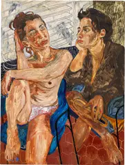 Ella y Laura by Bernadette Despujols, 2021, oil on canvas, sold Sep 2024