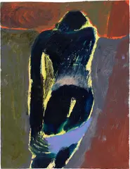 Alex Foxton, Peter Curry, 2023, oil on cardboard